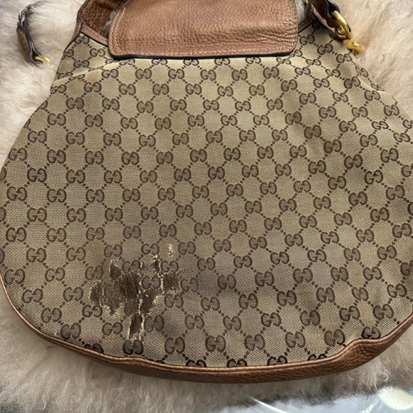 VINTAGE GG Canvas Large New Pelham Shoulder Bag - Picture 13 of 15